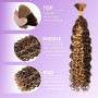 TNICE Water Wave Boho Braids Human Hair Bulk Hair Extensions 22 Pouces Tissage Bresilien Human Braiding Hair No Weft Tissage Che