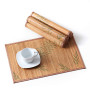 LOVECASA, Set de Table en Bambou 6 Pcs, Napperons Lavable, Antidérapant, Tapis de Table Résistant à la Chaleur