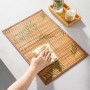 LOVECASA, Set de Table en Bambou 6 Pcs, Napperons Lavable, Antidérapant, Tapis de Table Résistant à la Chaleur