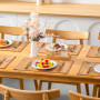 LOVECASA, Set de Table en Bambou 6 Pcs, Napperons Lavable, Antidérapant, Tapis de Table Résistant à la Chaleur