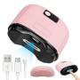 3-en-1 Coupe Ongles Électrique USB LED Rechargeable, 3 Vitesses Sûr Rose | 3 Vitesses, LED Intégrée, Recharge USB-C, Coupe Ongle