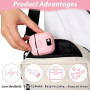 3-en-1 Coupe Ongles Électrique USB LED Rechargeable, 3 Vitesses Sûr Rose | 3 Vitesses, LED Intégrée, Recharge USB-C, Coupe Ongle