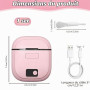 3-en-1 Coupe Ongles Électrique USB LED Rechargeable, 3 Vitesses Sûr Rose | 3 Vitesses, LED Intégrée, Recharge USB-C, Coupe Ongle