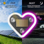 GCZCC Lumière D'ambiance LED Néon sans Fil en Forme de Cœur à énergie Solaire pour Fenêtre de Voiture Accessoires de Décoration