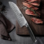 HOSHANHO Couteau Santoku 18 cm, Couteau de Cuisine Japonais Couteau de Chef | Couteau Santoku Professionnel Ultra-Tranchant en A