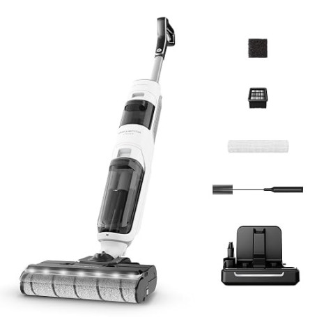 Rowenta X-Clean 5 - Aspirateur Laveur sans Fil - Blanc | Aspirateur laveur 2-en-1 - Lave et aspire simultanément - Auto-nettoyag