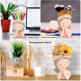 DMOYS Lot de 2 moules en silicone 3D pour fille - Pour pot de fleurs et filles - Moule à béton 3D - Moule en résine époxy - Moul