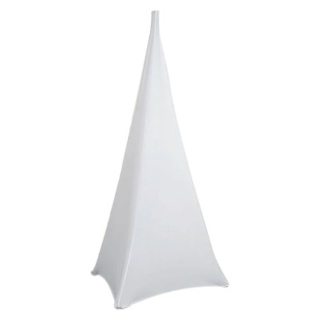 WedDecor Tripode Support Haut-Parleur Extensible étui, Triple Verso Toile 360 Degree recouvrement, Noir Spandex Lycra DJ Jupe wi