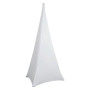 WedDecor Tripode Support Haut-Parleur Extensible étui, Triple Verso Toile 360 Degree recouvrement, Noir Spandex Lycra DJ Jupe wi