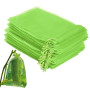 Huasean 100 Sacs Protection pour Fruits, Filets Fruits avec Cordon Serrage, 15 X 20 Cm pour Protéger Les P-lantes des Oiseaux, P