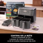 Ninja Air Fryer Dual Zone numérique, Friteuse à air 7,6L DZ300EU | 2 compartiments, 6-en-1, Friteuse sans huile, Croustillant ma