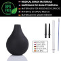 Poire à Lavement Intime Avec Brosse De Nettoyage 225ml - Marque Française - 3 Canules