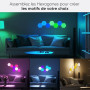 Nanoleaf Shapes Hexagone Kit de Démarrage, 9 Panneaux Lumineux LED Connectés - Appliques Murales Luminaires Intérieur Modulaires