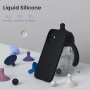 ORNARTO Coque pour iPhone 16 Silicone (Noir) | en Silicone Liquide, Protection Antichoc Complète, Intérieur Doux en Microfibre