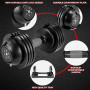 Haltères Réglables 10 kg 20 kg 24 kg, pour la Musculation, Plaques de Poids, l'haltérophilie, l'entraînement à Domicile et à Sal