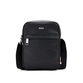 BOSS Hommes Zair NS zip Sac reporter en similicuir à logo
