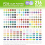 TrendGate 216 Stylo Gel Acrylique, 144 Feutre Acryliques + 72 Pailletés | Pointe 1 mm Gen Pen, Feutres Gel Coloriage, Pour Peint
