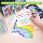 TrendGate 216 Stylo Gel Acrylique, 144 Feutre Acryliques + 72 Pailletés | Pointe 1 mm Gen Pen, Feutres Gel Coloriage, Pour Peint