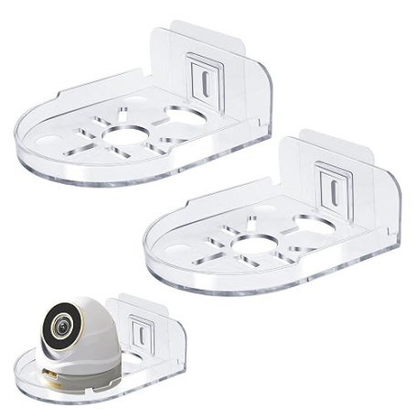 xruc Lot de 2 Étagères Murales pour Caméra, Support Étagère Murale Camera | Support Universel Adhésif pour Babyphone, Sans Perça