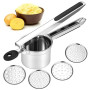 1 PcsPresse Puree Manuel, Presse Purée Manuel, presse puree inox, ecrase pomme de terre en acier inoxydable pour purée de pommes