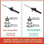 Frankberg 2 amortisseurs avant 543 mm à pression de gaz 312266 | Compatible avec: Altea XL 5P5 5P8, Golf VI Cabriolet 517, A3 8P