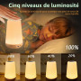 Lot de 2 Lampe de Chevet avec minuterie LED Bedside Lamps avec 13 couleurs 3 modes Lampe de Bureau LED Rechargeable par USB avec