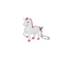 MISTER GADGET Porte-Clés Licorne Sonore et Lumineux Mignon Blanc et Rose | Plastique, porte-clés licorne, sonore et lumineux, 6x