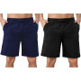 Aseniza Short Pyjama Homme 2 Pcs Bas de Pyjama Homme Coton Pantalon de Pyjama Court Doux Sommeil Décontracté Short de Nuit et Po