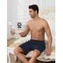 Aseniza Short Pyjama Homme 2 Pcs Bas de Pyjama Homme Coton Pantalon de Pyjama Court Doux Sommeil Décontracté Short de Nuit et Po