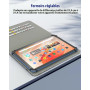 TiMOVO Étui Tablette 9-11 Pouces, Fleur | Rotation 360 Degrés, Avec Poche, Compatible 9-11 Pouces Tablette