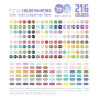 languo 216 Stylos Gel Acryliques avec Paillettes, Pointe Large 1 mm | 144 Couleurs Acryliques + 72 Couleurs Pailletées, Encre Ha