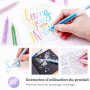 languo 216 Stylos Gel Acryliques avec Paillettes, Pointe Large 1 mm | 144 Couleurs Acryliques + 72 Couleurs Pailletées, Encre Ha