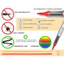 36 stylos acryliques flexibles avec pointe de pinceau, contrôle automatique du débit de 1 à 5 mm, ligne pour peinture sur roche,