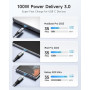 RAVIAD 100W Câble USB C vers USB C 50CM/Lot de 2, Cable USB C Charge Rapide | Nylon Tressé PD 5A Cable USBC Court pour iPhone 17