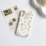 NITITOP Coque pour iPhone 16 Mignon Floral Fleur à Pétales, Blanc | Vintage Adorable Flower, pour Femme Fille, Housse de protect