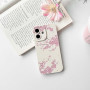 NITITOP Coque pour iPhone 16 Fleur Cerisier Motif, Blanc Rose | Aesthetic Floral Imprimé, Mignon et Esthétique, pour Femmes Fill