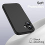 JETech Coque Silicone Magnétique pour iPhone 16, Noir | Compatible avec MagSafe, Toucher Soyeux, Protection Complète de l'Object