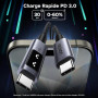 UGREEN Uno Câble USB C PD 3.0 100W 20V 5A Charge Rapide (1M) | Type C en Nylon, Compatible avec MacBook iPad iPhone 17 Pro Max A