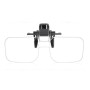 Loupe pour Lunettes avec Fonction de Serrage, Loupe de Lecture Mains Libres Grossissement 2X Clipsée sur Les Lunettes Loupes de
