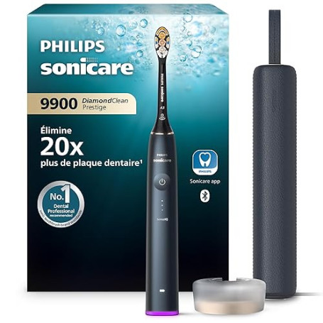 Philips Sonicare DiamondClean Prestige 9900 - brosse à dents électrique avec 1 tête de brosse A3 Premium tout-en-un et un boîtie