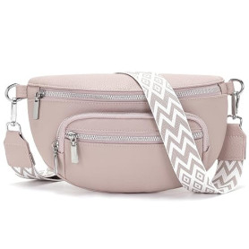 Sasrymnl sac banane femme Beige sac bandoulière femme cuir vegan sacoche banane bandouliere tendance Bandoulière amovible et rég