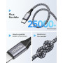 RAVIAD 100W Câble USB C vers USB C 50CM/Lot de 2, Cable USB C Charge Rapide | Nylon Tressé PD 5A Cable USBC Court pour iPhone 17