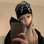 Bonnet Y2k, Bonnet Imprimé Lettre,Bo-nnet Spider Web Bonn-et M-EA Y2K, Bon-Net Tricoté pour Femme et Homme, Bonnets Souples et B