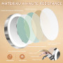 Auxmir Miroir Grossissant Mural Rechargeable 3200 mAh 1X/20X, Argenté | Bouton tactile double face, bras extensible rotatif 360°