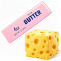 KutaKuta 2 PCS Rosa Butter Fromage Anti-Stress Jouets, Jouets Sensoriels Cheese à Rebond Lent Portables en PU, Slow Rising Butte