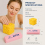 KutaKuta 2 PCS Rosa Butter Fromage Anti-Stress Jouets, Jouets Sensoriels Cheese à Rebond Lent Portables en PU, Slow Rising Butte