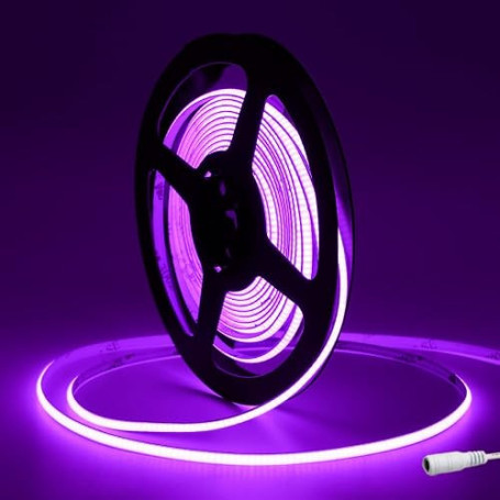 Tayire DC12V Ruban LED COB Volette, 5m 480LED/m Néon Bande Lumineuse LED, 2,7mm LED Strip Rubans à LED COB pour la décoration de