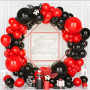 Teselife Arche Ballons Noir et Rouge,119Pièces Kit Guirlande Ballon Matte Noir Rouge Garçon Hommes Femmes Fille Baby Shower Anni
