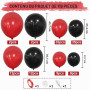 Teselife Arche Ballons Noir et Rouge,119Pièces Kit Guirlande Ballon Matte Noir Rouge Garçon Hommes Femmes Fille Baby Shower Anni