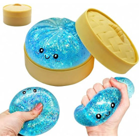 Glitter Squishy Squeeze Toy, Extra Doux et Malléable, Retour Lent, Jouet Sensoriel avec Boîte de Rangement for Party Favors & Bi